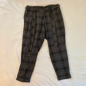 Torrid Black, gray and yellow plaid trouser work pants